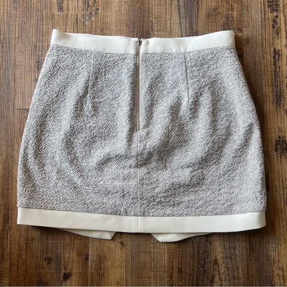 Banana Republics Womens Asymmetric Dressy Black/White Square Textured Skirt Sz 0 - Picture 4 of 5